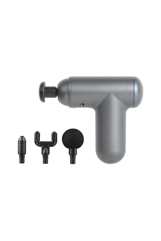 Samdoo Mini Fasya Silahı: 6 Hız Ayarı, 4 Masaj Ucu, Dahili Li-pol Batarya İle Ev Ve Dışarıda Kas Gerginliği Alıcı - Gri Çok Renkli