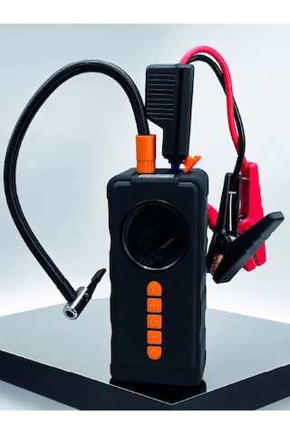 Dijital Lastik Şişirme Kompresörü Akü Takviye Powerbank Led Aydınlatmalı Acil Durum Cihazı 1