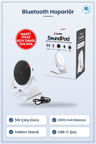 Bluetooth Hoparlör Taşınabilir Soundpad 5w 2000mah Telefon Standl