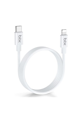 Bix BX-IP02UC Type-C to Lightning iPhone / Apple Uyumlu iPad Data ve Şarj Kablosu Beyaz 1 Metre