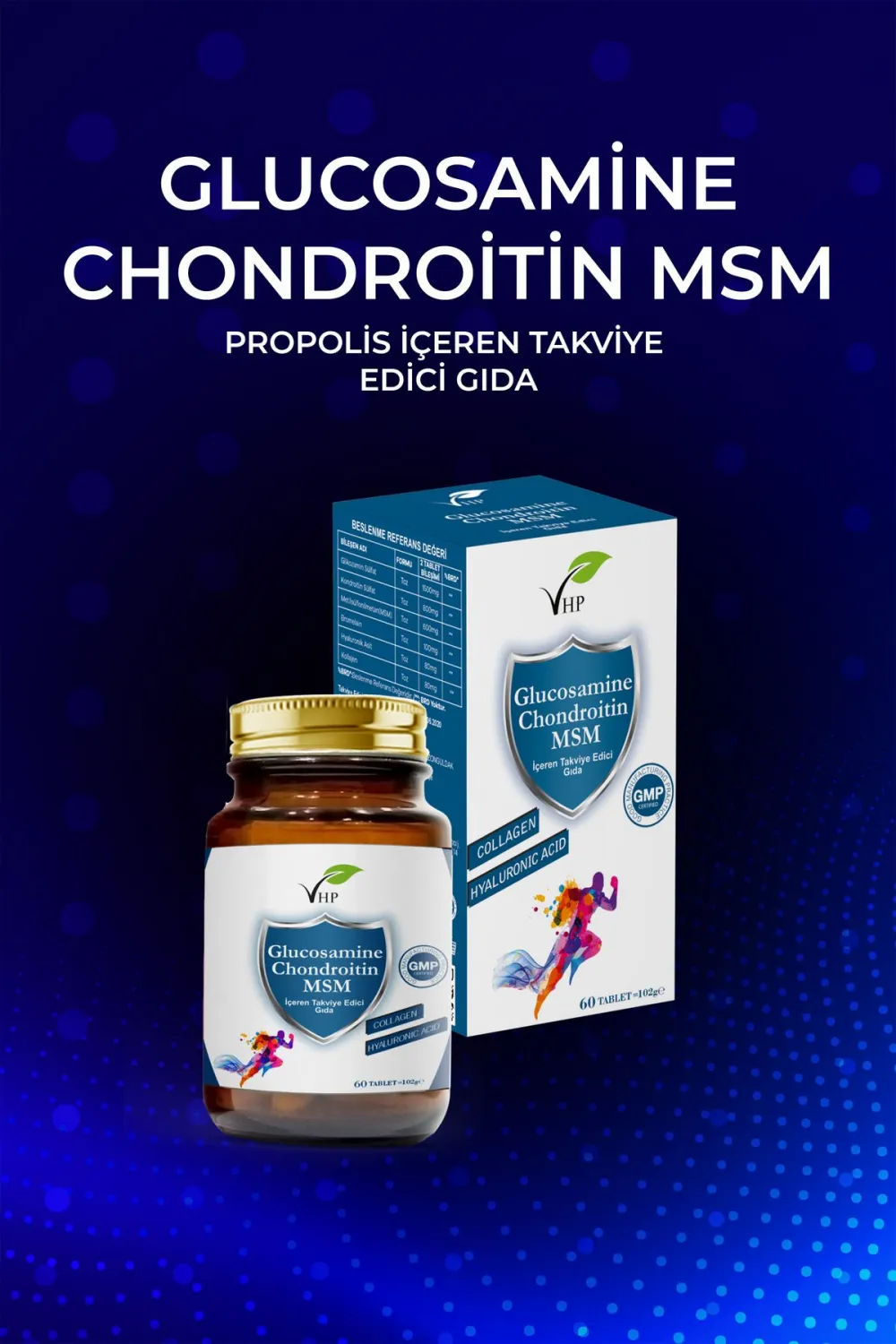 Vhp Glukozamin Kondroitin Msm Tablet 60 Adet