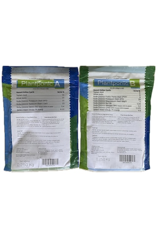 Plantponic Topraksız Tarım Gübresi 250gr A Ve 250gr B 500 Gr