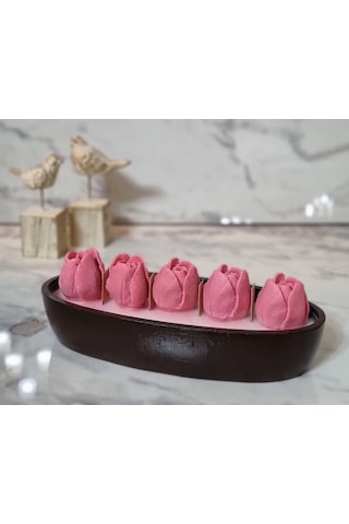 5li Lale Mum Tabağı