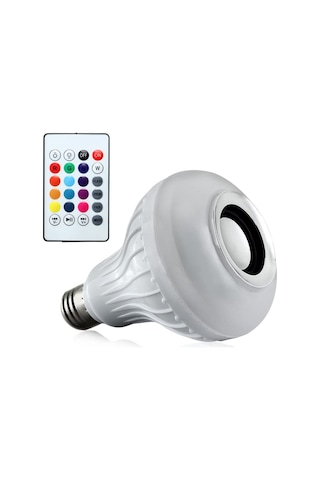 Teltree E27 Akıllı Müzik Işığı, Bluetooth Hoparlörlü, App Ve Kumanda İle Renk Ayarlı Ev Ambiyans Lambası