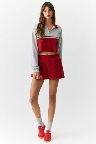 Urban Beat Mıkaela Kadın Dik Yakalı Crop Grimelanj Sweatshirt Grimelanj