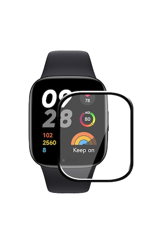Xiaomi Redmi Watch 3 İle Uyumlu Ekran Koruyucu Nano Esnek Cam Tam Kaplayan Ppm