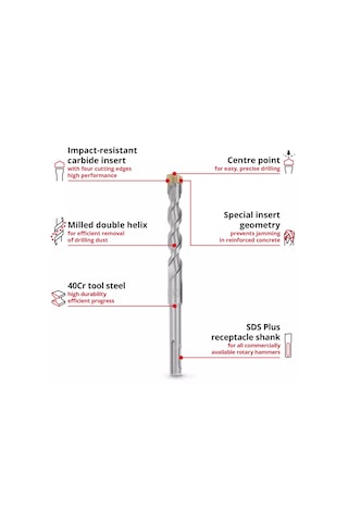 Einhell SDS PLUS uç seti 7 parça 6-14/Einhell SDS PLUS uç seti 7 parça 6-14/160 mm - 49265510160 mm - 49265510