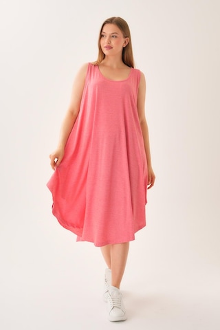 Alexandergardi Asimetrik Kesim Kolsuz Elbise B23-00114 Pembe