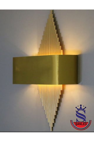 Şanled Primat Modeli Metal Çift Yönlü Beyaz-günışığı Işık Gold Kasa Duvar Aydınlatma Aplik-pilli Gün Işığı