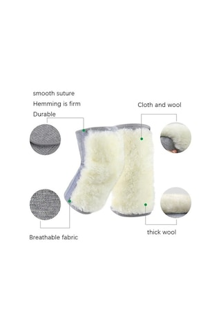 Primepickings Sıcak Ve Kalınlaştırıcı Anti-soğuk Koruyucu Gri M Dişli Dizlik Gri