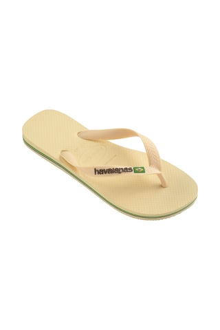 Havaianas Brasil Logo Buttercream Erkek Parmak Arası Terlik-14520 Krem