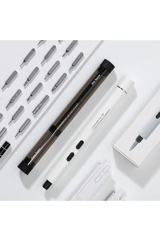 Fortunelane 18 Uçlu Beyaz Elektrikli Tornavida Seti - Laptop Ve Cep Telefonu Tamiri İçin 0.2nm Tork, Aaa Pil Gerektirir, Pil Dahi