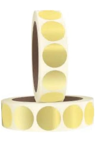 Boş Yapışkanlı Kuşe Gold Renk Etiket 50mm Çap 1