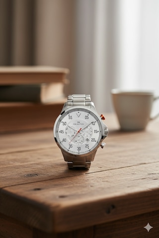 For Motion Erkek Kol Saati Gümüş Renk, Gümüş Kadran - Fm.01218, 2 Yıl Garantili Gümüş