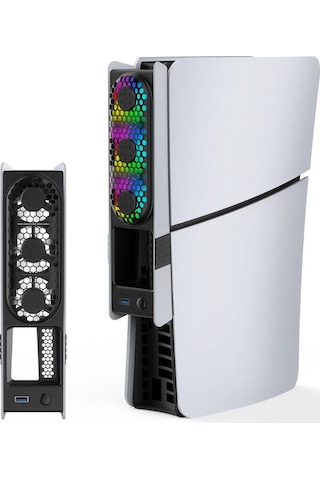 Ps5 Slim Ve Pro Uyumlu Rgb Li Soğutucu Fan Jys-p5228