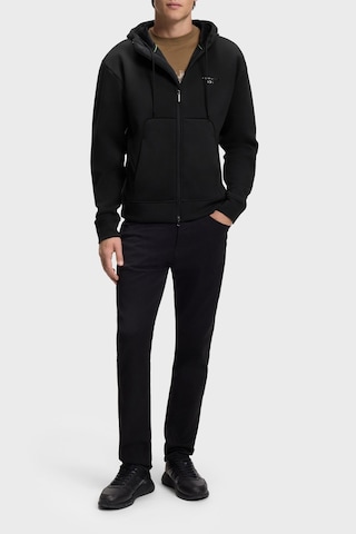 Boss Pamuklu Kapüşonlu Yaka Fermuarlı Relaxed Fit Sweat Erkek Sweat 50569946 001 Siyah