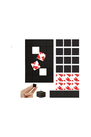 500 Parça 3m Yapışkanlı Etiket Magnet Tabaka Mıknatıs - 15x15 Mm
