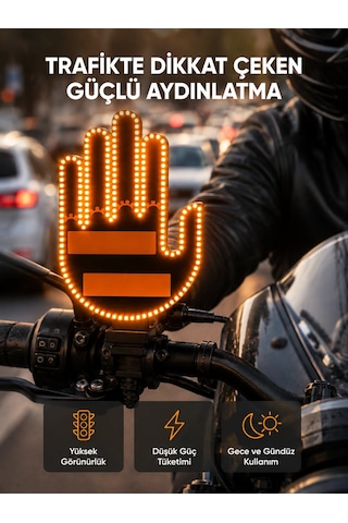 176 Led Li Amber Trafik Uyumlu Sinyal Işığı El Hareketiyle Kontrol - 15000