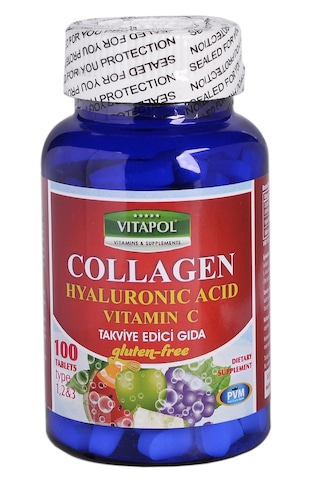 Vitapol Collagen Hyaluronic Acid Vitamin C 2 Kutu 200 Tablet
