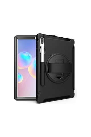 Samsung Uyumlu Tab S6 T860 T865 Kılıf Zırhlı Darbe Etkili Silikon Stand