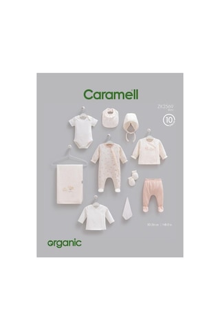 Caramell Organic Pamuk Tiny Organic 10'lu Hastane Çıkışı Set Ekru Crml.zk2569.ekr