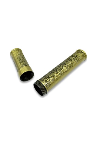 Damascus Desen Metal Puro Kılıfı Tüpü Tekli Gold 50 Ring