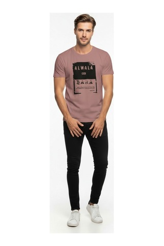 Urban Dynamic Baskılı Erkek Tişört Günlük & Streetwear Stil Çok renkli
