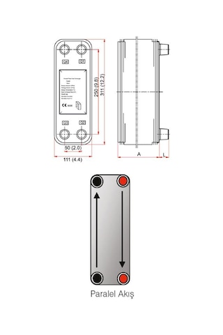 Hex Mb-05 Lehimli Tip Plakalı Isı Eşanjör (36 Plakalı)