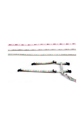 Beeztees Yavru Kedi Göğüs Tasması Ve Gezdirme Kayışı, 120cm, Pembe, 15-33cm