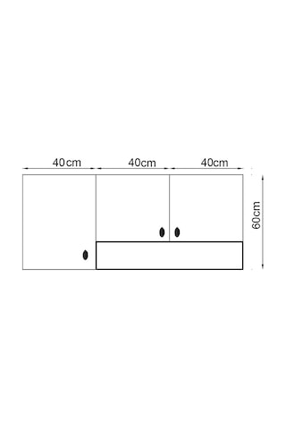 Fly Yeni Sümela Endülüs Mini Üst Modül 120 Cm Beyaz