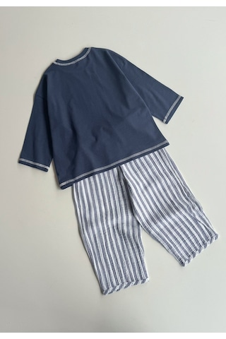 Cigit Oversize Pantolon Takım 2-10 Yaş Lacivert