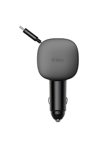 2ckp07s Ttec Smartcharger Trio Pd 60w Araç Hızlı Şarj Aleti Usb-c+usb-a+dahili Pd 30w70cmusb-c Kablo