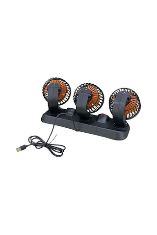 12v Vantilatör Usb Girişli Torpido Üstü Çift Devre 360 Ayarlanabilir