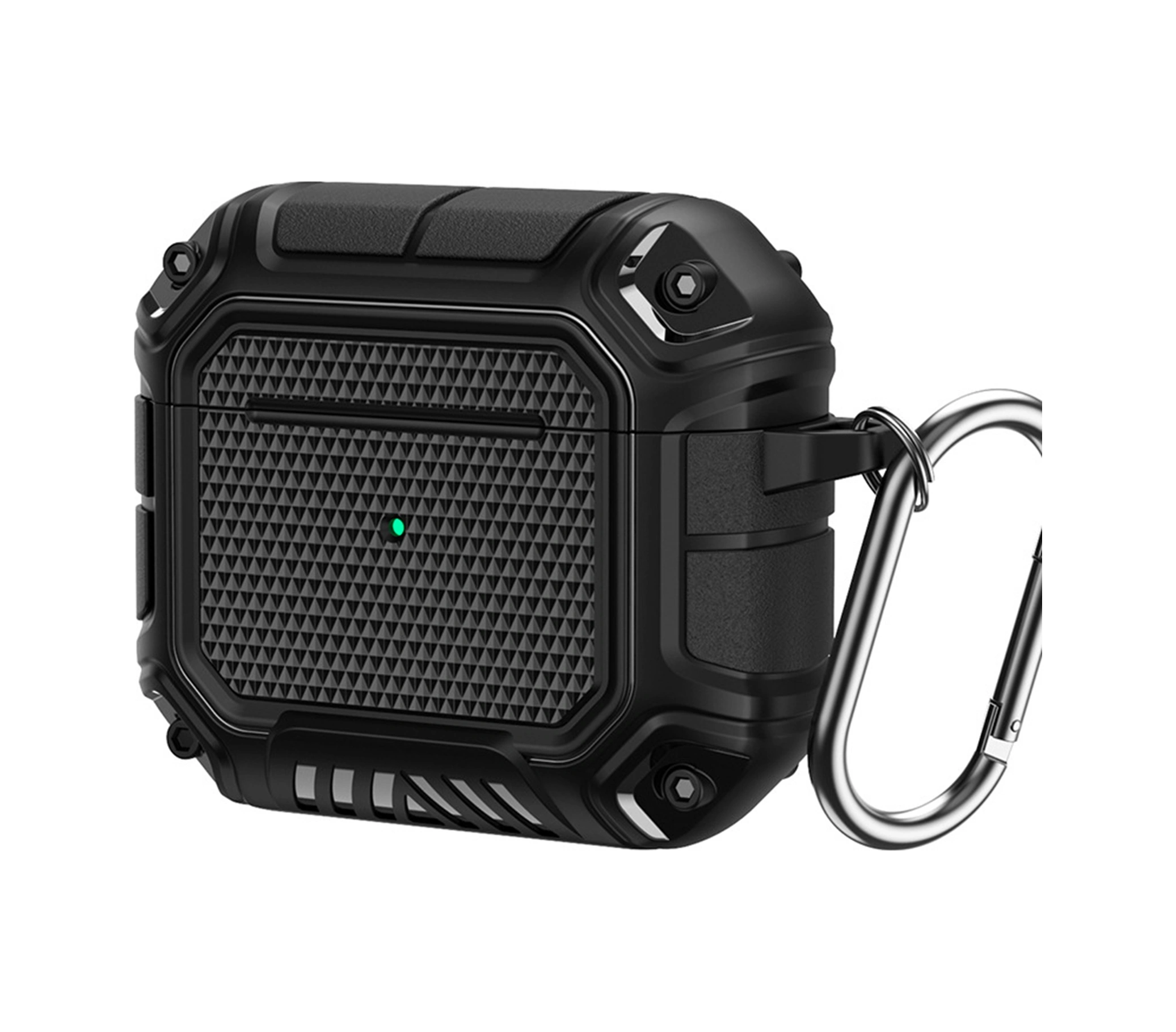 Ios Kulaklıklar İçin Karabinalı Kulaklık Korumalı Tpu Kılıf Kaybolmaya Karşı Korumalı 3 Siyah