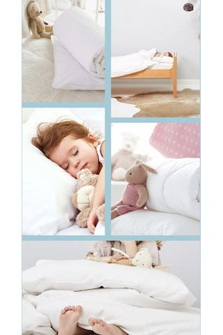 Elyaf Sepeti Yün Dolgulu 100x150 Cm Yün Bebek Yorganı + 25x35 Cm Yün Bebek Yastığı