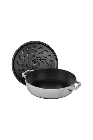 Kapaklı Döküm Tencere 24 Cm Gri Gri