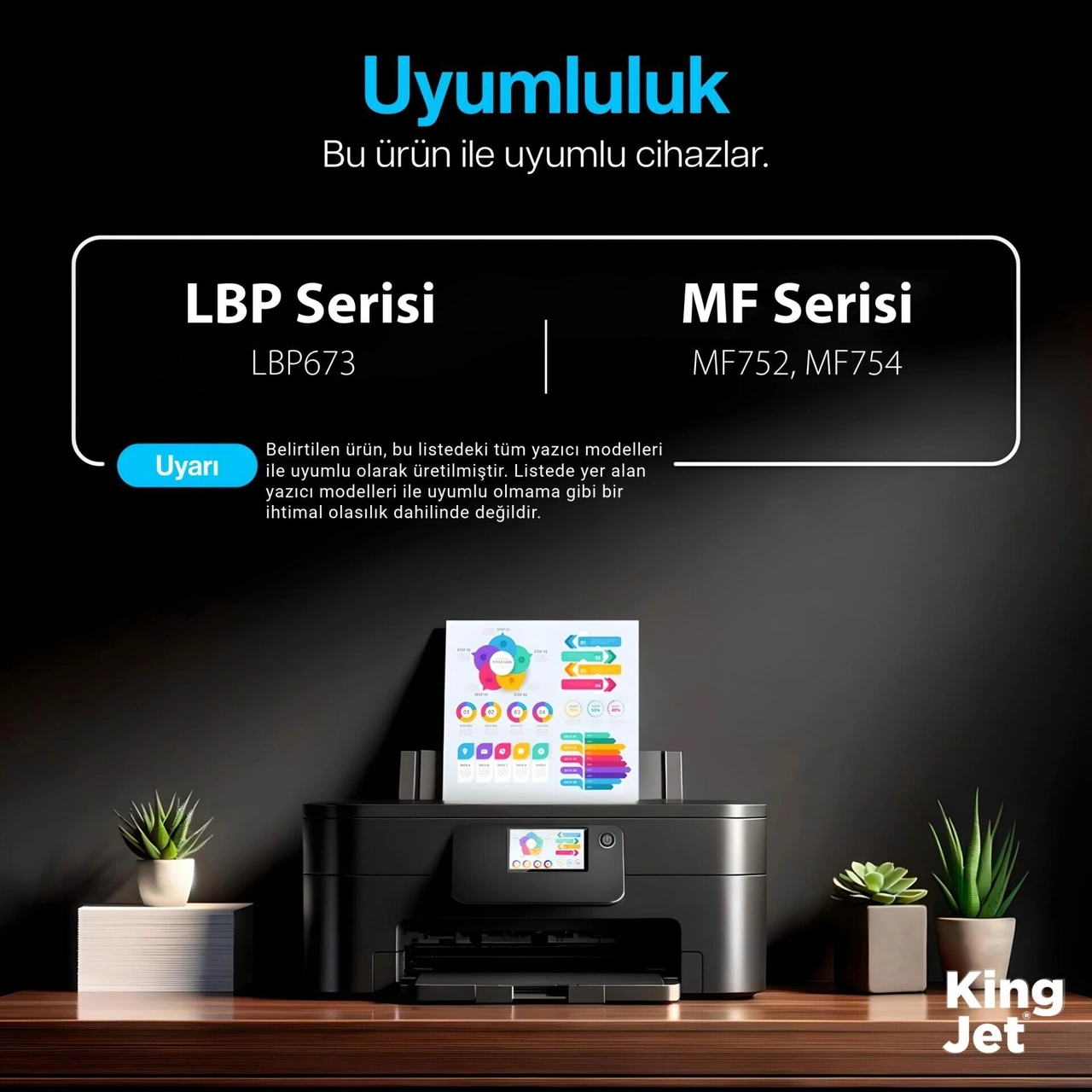 Kingjet Canon Uyumlu 069 Crg-069 Standart Kapasiteli Toner Çipli Lbp673cdw İle Uyumlu