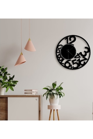 Bk Gift Dekoratif 45Cm Ahşap Duvar Saati-153