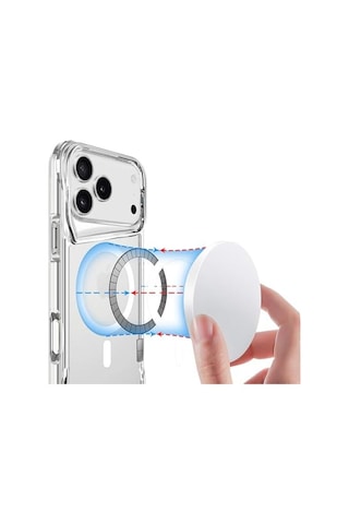 Senon Apple iPhone 17 Pro Max İçin Kılıf Zore Magsafe İle Uyumlu Şarj Özellikli T-max M-safe Kapak