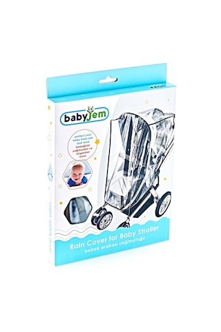Baby Jem Bebek Arabası Yağmurluğu Fitalatsız 205 Şeffaf