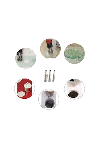 Cam Fayans Mermer Granit Porselen Delme Pancı Boru Tipi Elmas Karot Uç 10mm 12mm 14mm 16mm 4 Adet