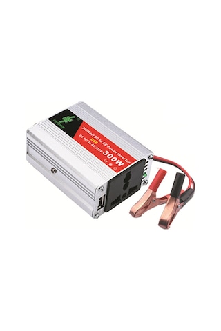 Vkemall 150w Sabit/300w Tepe Güçlü Solar Arabalı Inverter: 12v Dc'den 220v Ac'ye Dönüştürücü, Akü Klipsi Ve Usb İle Uyumlu