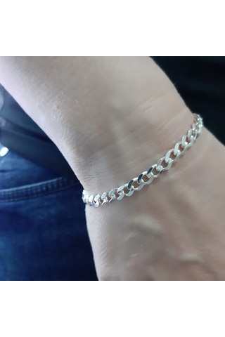 925 Ayar Gümüş Gurmet Model Erkek Bileklik 5.2 Mm