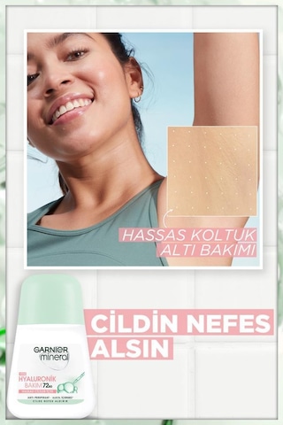 Garnier Mineral Hyaluronik Bakım 72 Saat Kadın Roll-On Deodorant 50 ML
