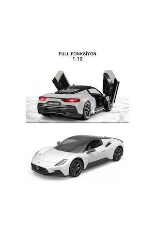 Uzaktan Kumandalı Şarjlı Işıklı Full Fonksiyon Maserati Mc20 Oyuncak Araba 27212 Beyaz Beyaz