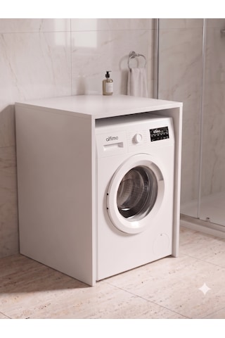 Moly Çamaşır Makine Dolabı Çok Amaçlı Dolap Banyo Dolabı Beyaz