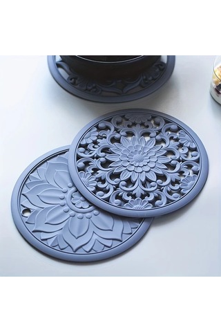 Brightnova 3'lü Awoo Dekoratif Silikon Tutucu Mor 20cm Isıya Dayanıklı Kaydırmaz Mutfak Aksesuarı