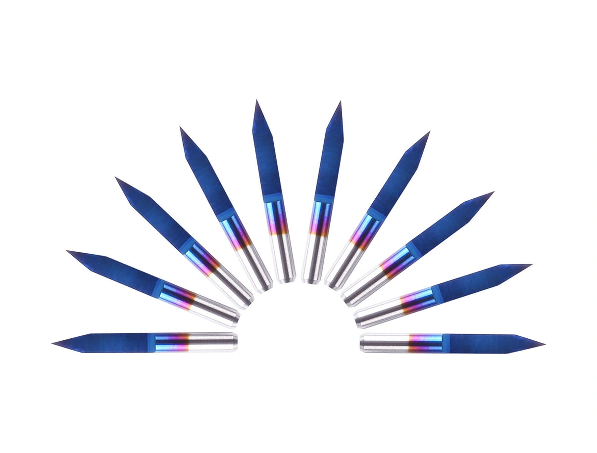 Yuntech01 10 Adet Tungsten Çelik 3.175mm V-şekilli Düz Taban Cnc Oymacılık Biti 10 /15 /20 /25 Açı, 0.1-0.4mm Kesme Çapı