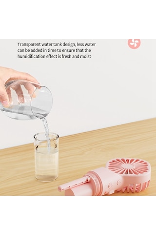 Ambition Beyaz Taşınabilir El Tipi Fan Su Sisi Fan Öğrenci Yurdu