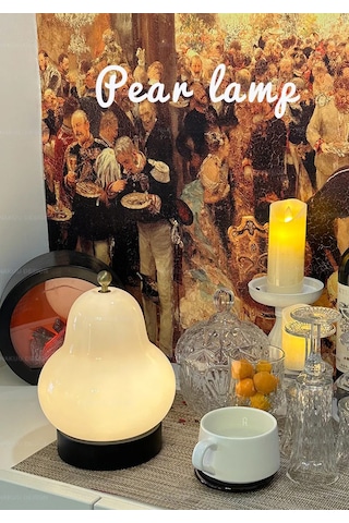 Monozone Masa Lambası Dokunmatik Şarjlı Armut Lamba 3 Modlu